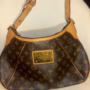 Louis Vuitton Tan and Brown Monogram Shoulder Bag
